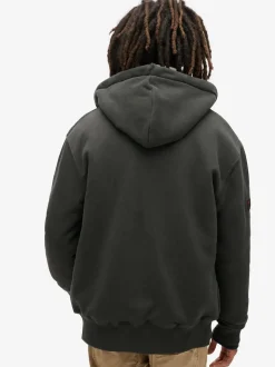 Superdry Black Borg Lined Ziphood Hoodie