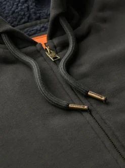 Superdry Black Borg Lined Ziphood Hoodie