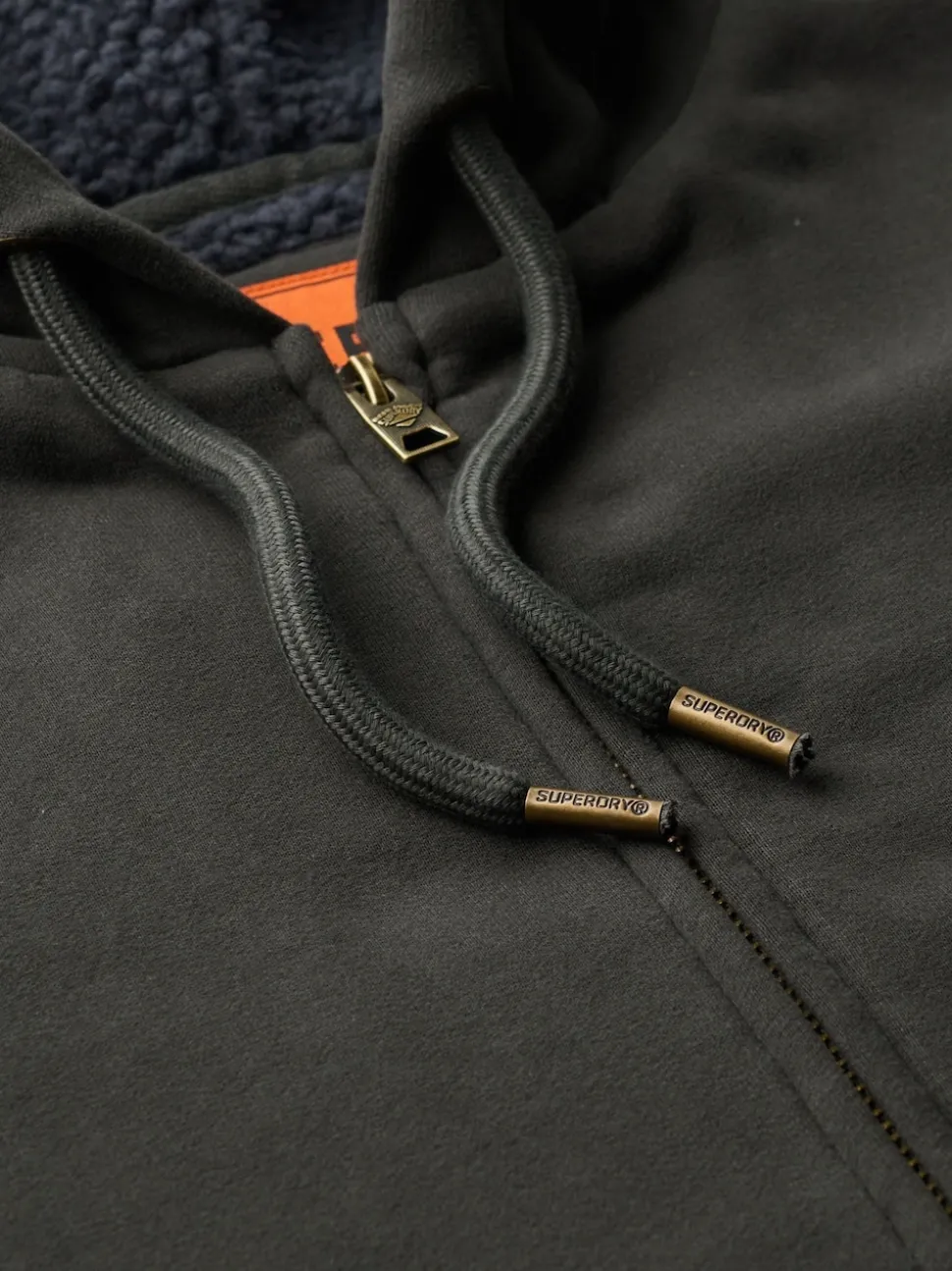 Superdry Black Borg Lined Ziphood Hoodie