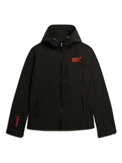 Superdry Black Hooded Soft Shell Trekker Jacket