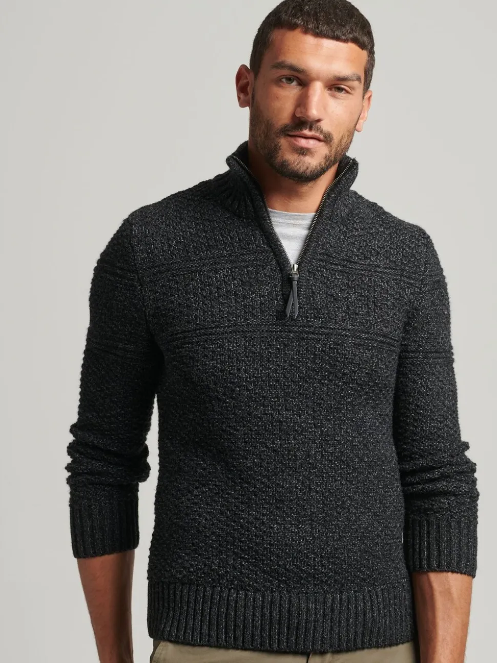 Superdry Black Jacob Henley Jumper