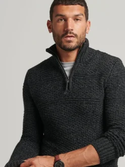 Superdry Black Jacob Henley Jumper