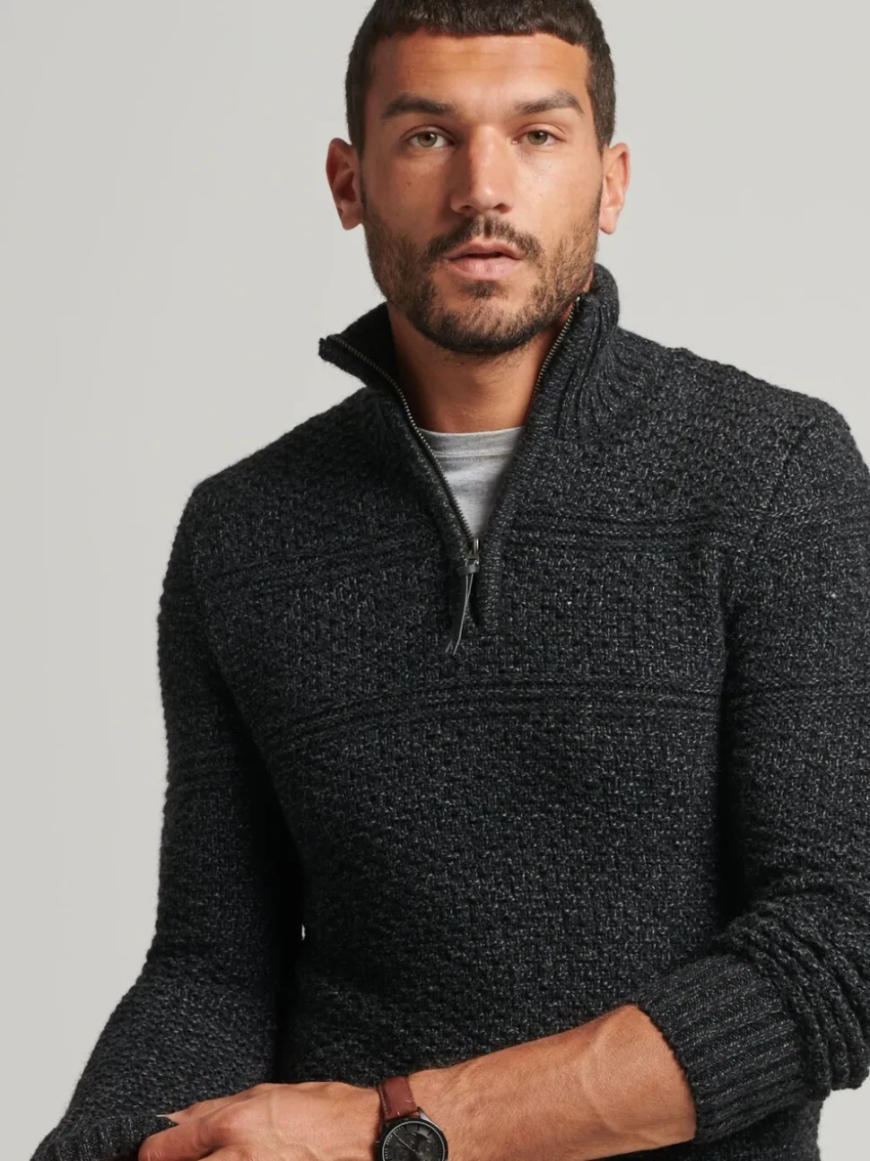 Superdry Black Jacob Henley Jumper