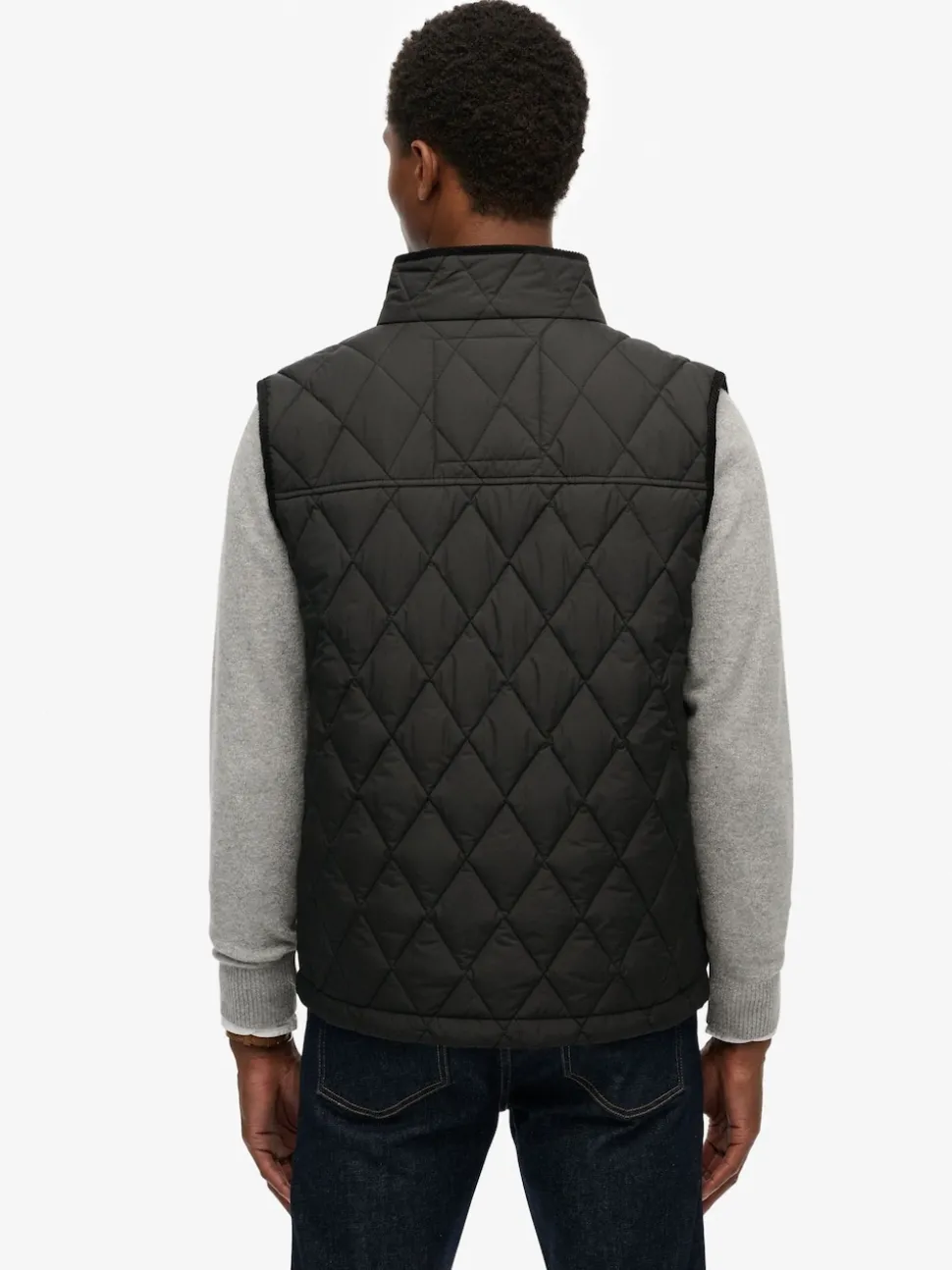 Superdry Black Quilted Estate Gilet