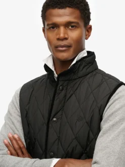 Superdry Black Quilted Estate Gilet