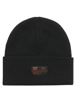 Superdry Black Surplus Knitted Beanie Hat