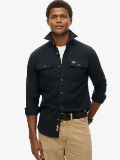 Superdry Black Trailsman Relaxed Fit Overshirt