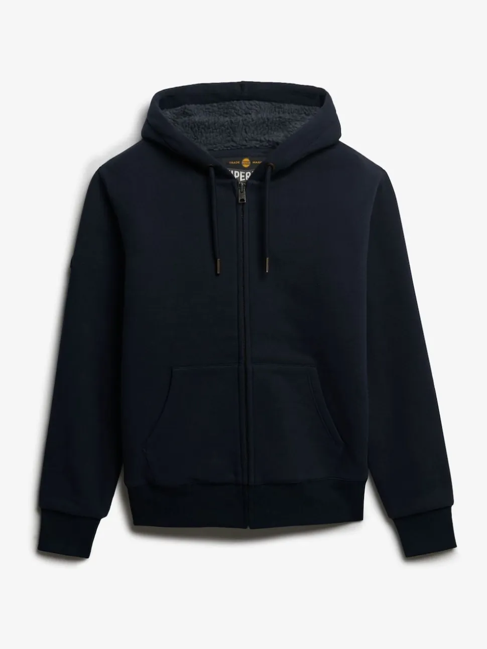 Superdry Blue Borg Lined Ziphood Hoodie