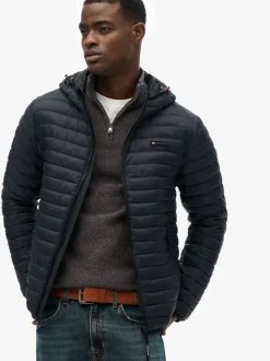 Superdry Blue Hooded Fuji Lite Jacket