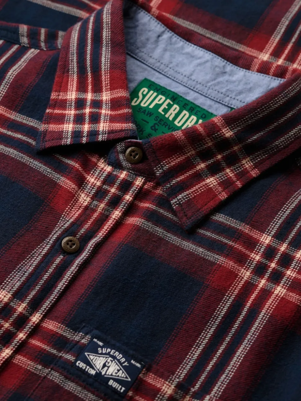 Superdry Blue Long Sleeve Cotton Lumberjack Shirt