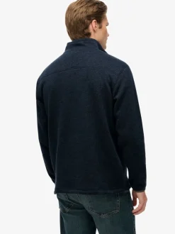 Superdry Blue Storm Fleece Half Zip Jumper