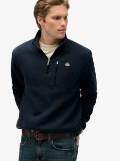 Superdry Blue Storm Fleece Half Zip Jumper