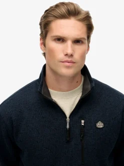 Superdry Blue Storm Fleece Half Zip Jumper