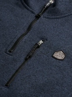 Superdry Blue Storm Fleece Half Zip Jumper