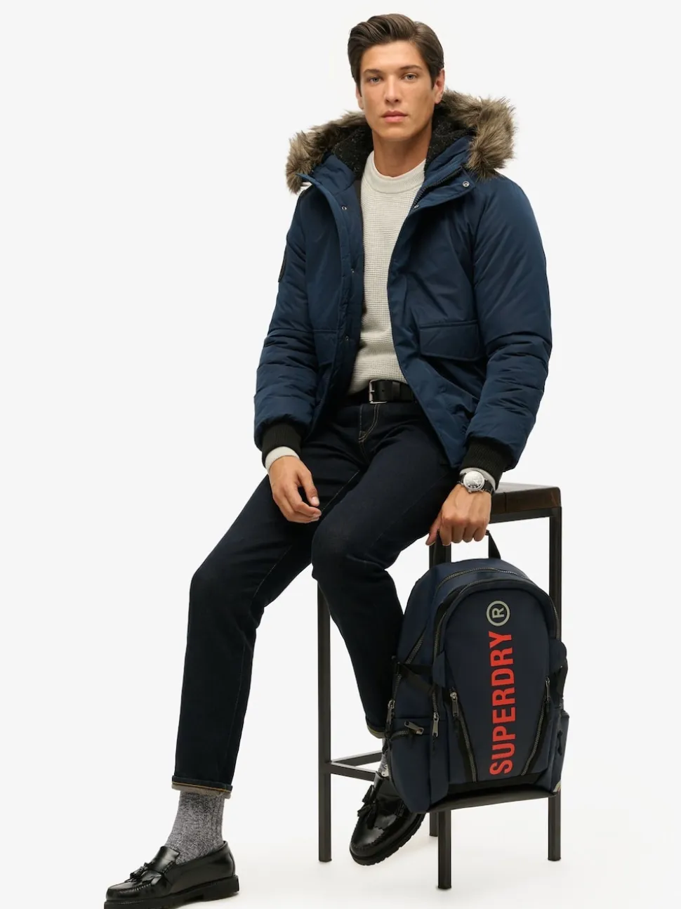 Superdry Blue Tarp Rucksack