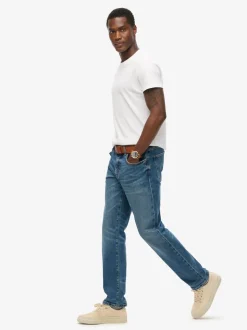 Superdry Blue Vintage Slim Straight Leg Jeans