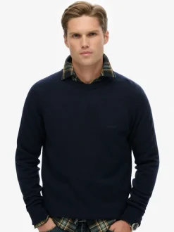Superdry Blue Wool Blend Jumper