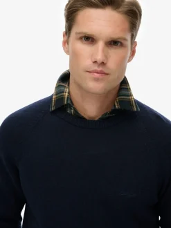 Superdry Blue Wool Blend Jumper
