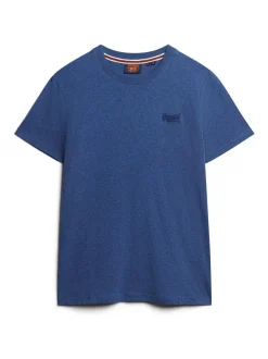 Superdry Bright Blue Marl Essential Short Sleeve Embroidered T-Shirt