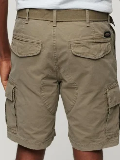 Superdry Brown Chrome Heavy Cargo 100% Cotton Shorts