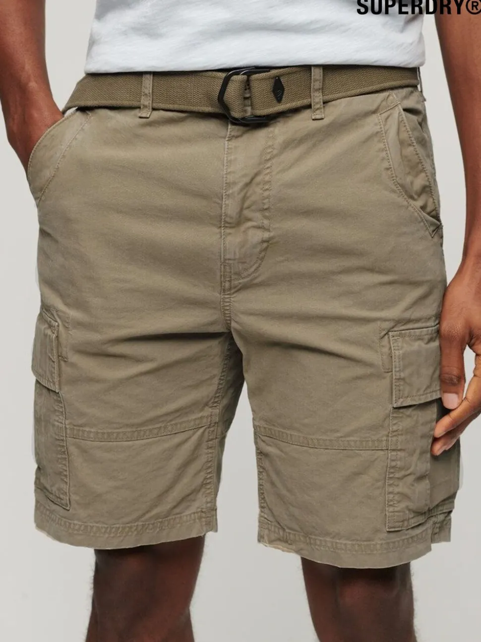 Superdry Brown Chrome Heavy Cargo 100% Cotton Shorts