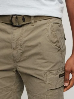 Superdry Brown Chrome Heavy Cargo 100% Cotton Shorts