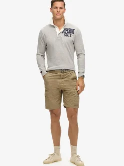 Superdry Brown Chrome Heavy Cargo 100% Cotton Shorts