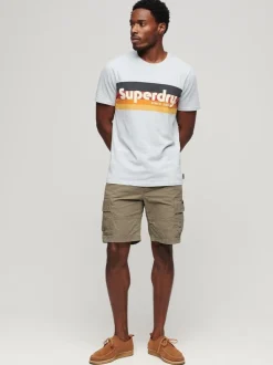 Superdry Brown Chrome Heavy Cargo 100% Cotton Shorts