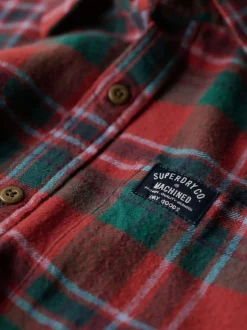 Superdry Buckshot Check Red Long Sleeve Lumberjack Shirt