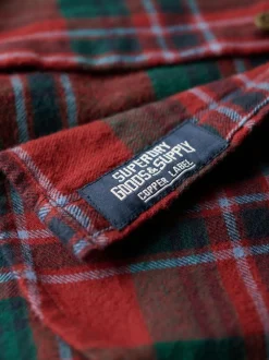 Superdry Buckshot Check Red Long Sleeve Lumberjack Shirt