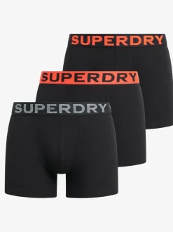 Superdry Chrome Black Boxers Triple Pack