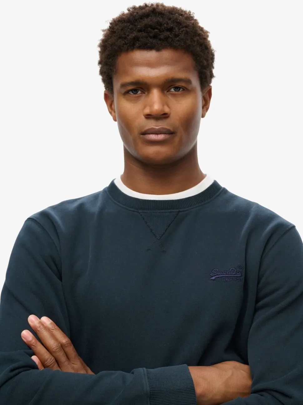 Superdry Eclipse Navy Essential Logo Crew Sweatshirt