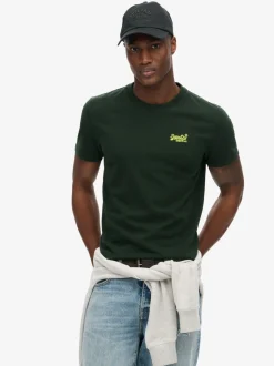 Superdry Forest Green Essential Short Sleeve Embroidered T-Shirt