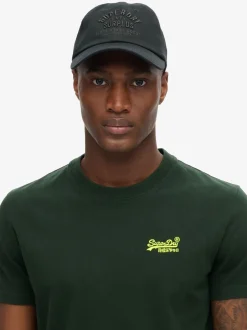 Superdry Forest Green Essential Short Sleeve Embroidered T-Shirt