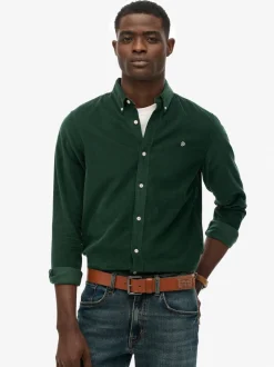 Superdry Green Classic Needle Cord Shirt