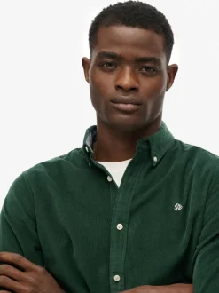 Superdry Green Classic Needle Cord Shirt