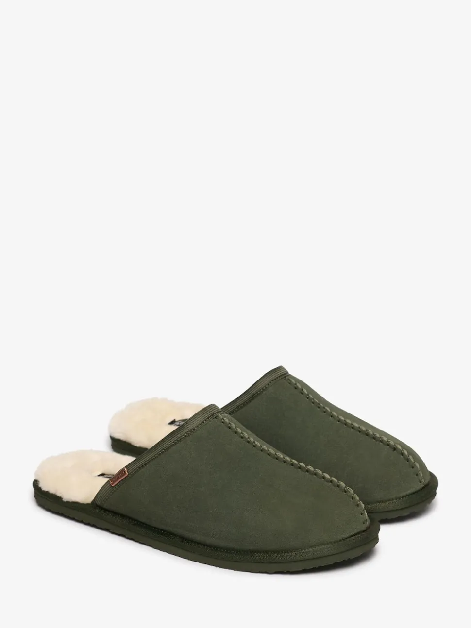 Superdry Green Faux Suede Mule Slippers