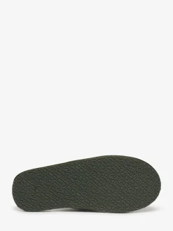 Superdry Green Faux Suede Mule Slippers