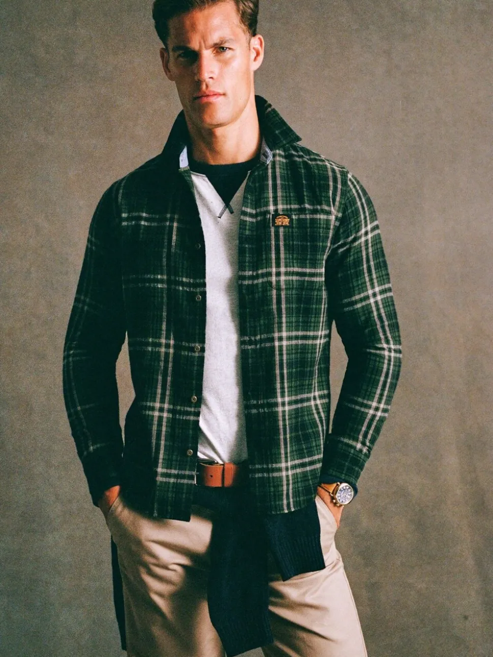 Superdry Green Long Sleeve Cotton Lumberjack Shirt