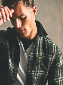 Superdry Green Long Sleeve Cotton Lumberjack Shirt