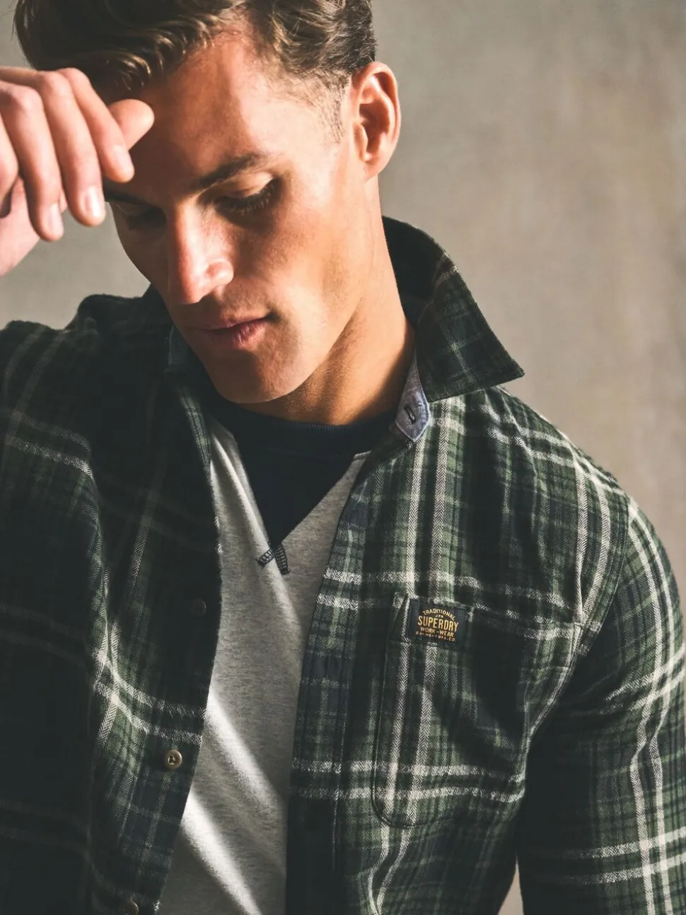 Superdry Green Long Sleeve Cotton Lumberjack Shirt