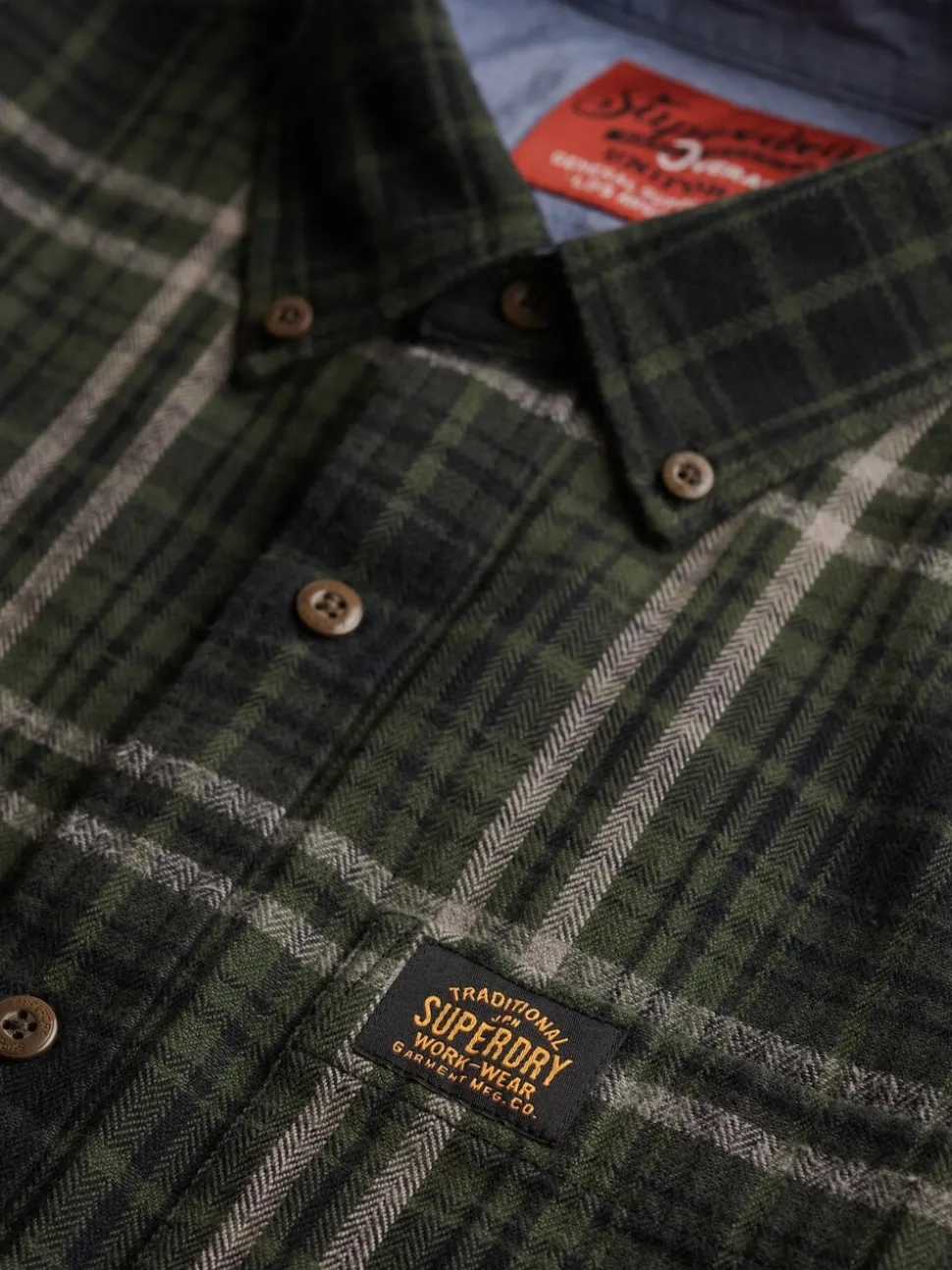 Superdry Green Long Sleeve Cotton Lumberjack Shirt