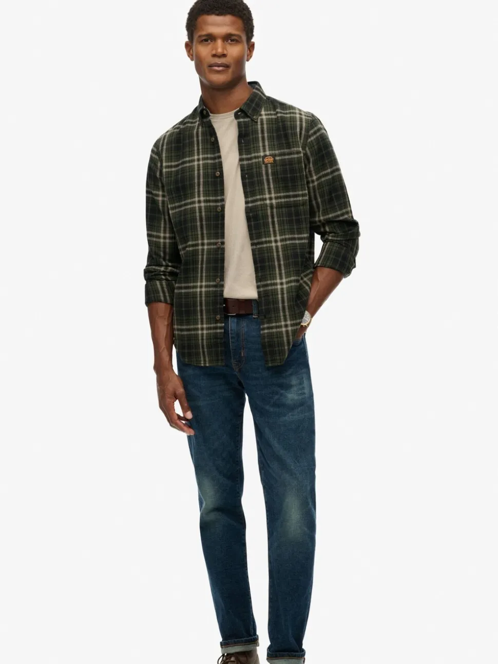 Superdry Green Long Sleeve Cotton Lumberjack Shirt