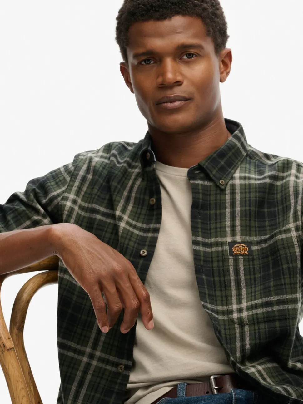 Superdry Green Long Sleeve Cotton Lumberjack Shirt