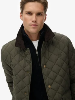 Superdry Green Quilted Estate Coach Jacket