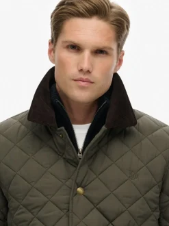 Superdry Green Quilted Estate Coach Jacket