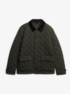 Superdry Green Quilted Estate Coach Jacket