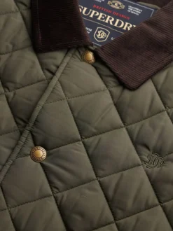 Superdry Green Quilted Estate Coach Jacket