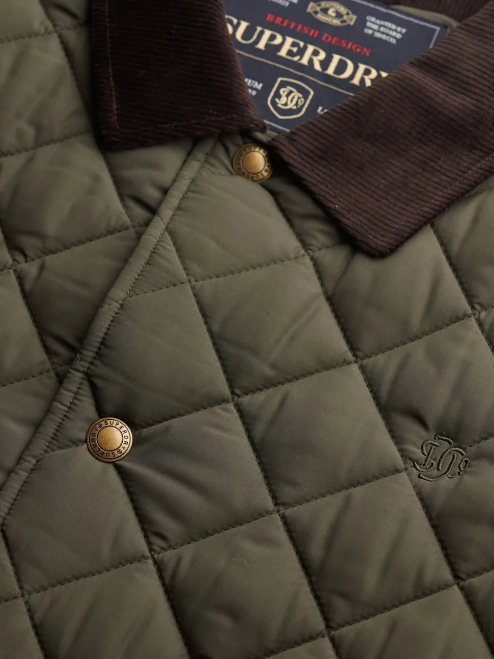 Superdry Green Quilted Estate Coach Jacket