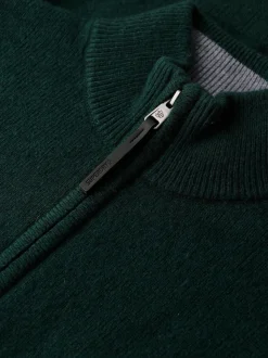 Superdry Green Wool Blend Half Zip Jumper